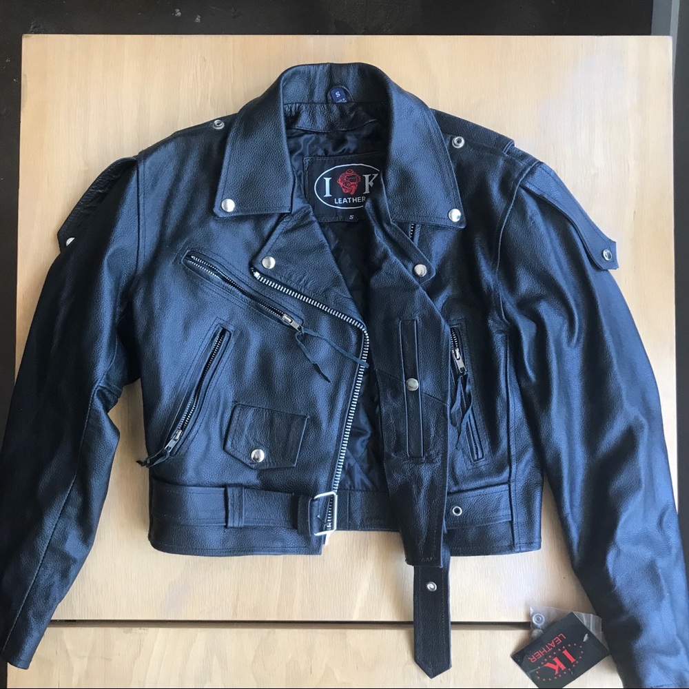 ❗️SOLD❗️NWT Authentic leather motorcycle jacket